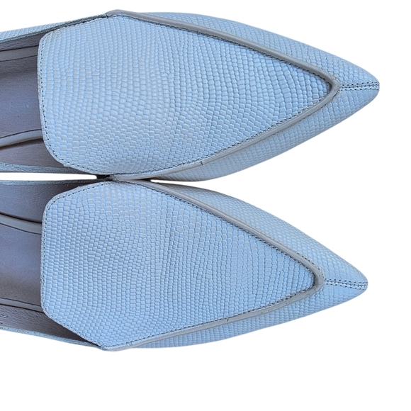 Jeffrey Campbell Viola White Pebblesd Leather Flats Kitten Heel - Picture 4 of 5